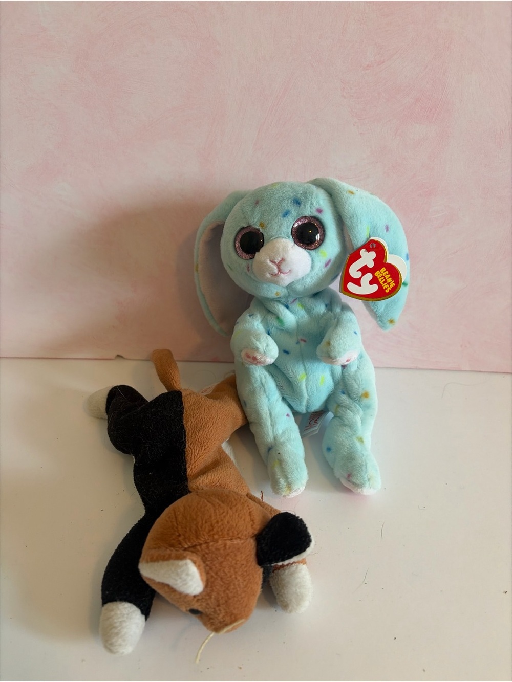 Beanie babies - vintage kitty and beanie boo bunny